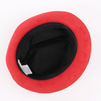 Hermes Corduroy Fedora Hat in Red