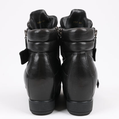 Baskets montantes PRADA Sport en cuir noir 3TZ047, pointure 36,5 EU
