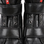 PRADA Sport Leather High-top Sneakers in Black 3TZ047, Size 36.5 EU