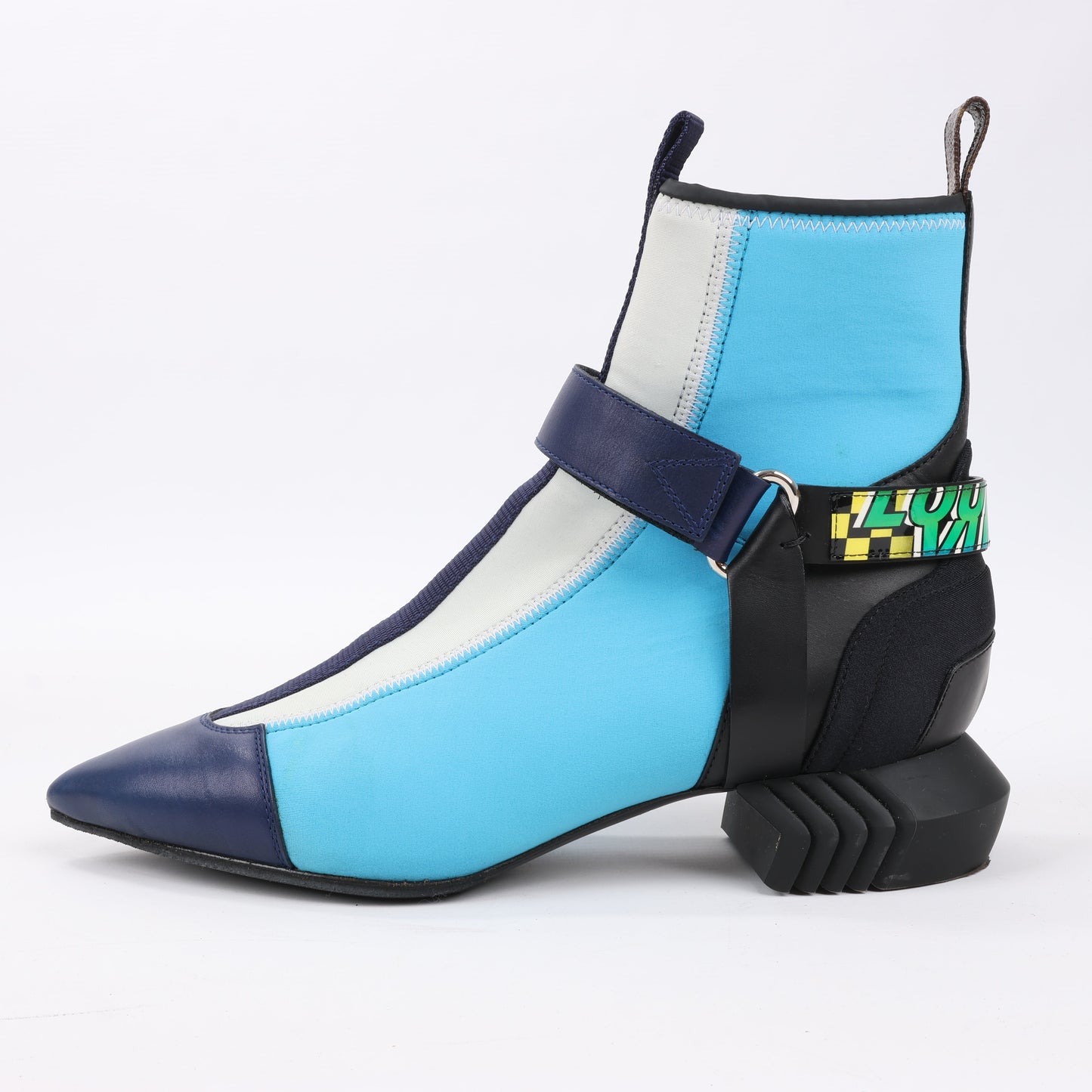 Louis Vuitton Neoprene Deep Sea Ankle Boot in Blue, Size 39 EU