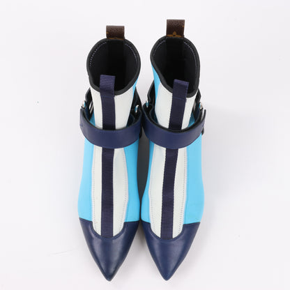 Louis Vuitton Neopren Deep Sea Ankle Boot in Blau, Größe 39 EU