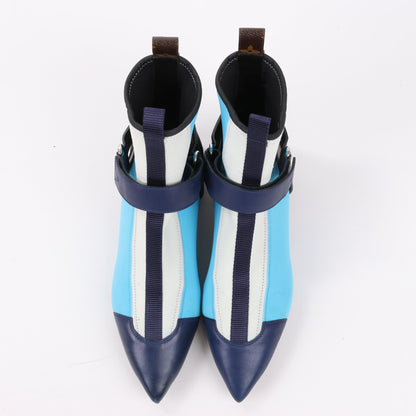 Louis Vuitton Neoprene Deep Sea Ankle Boot in Blue, Size 39 EU
