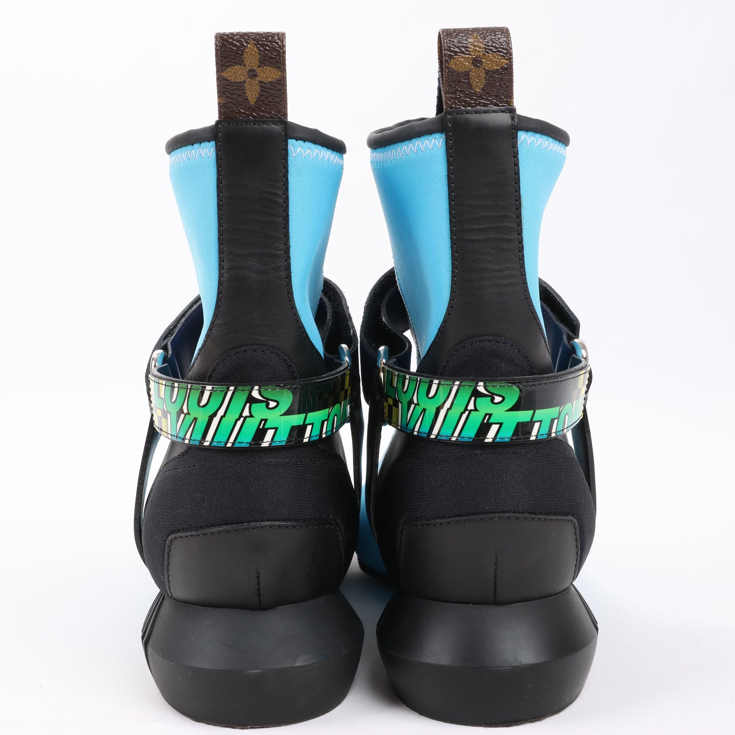 Louis Vuitton Neoprene Deep Sea Ankle Boot in Blue, Size 39 EU