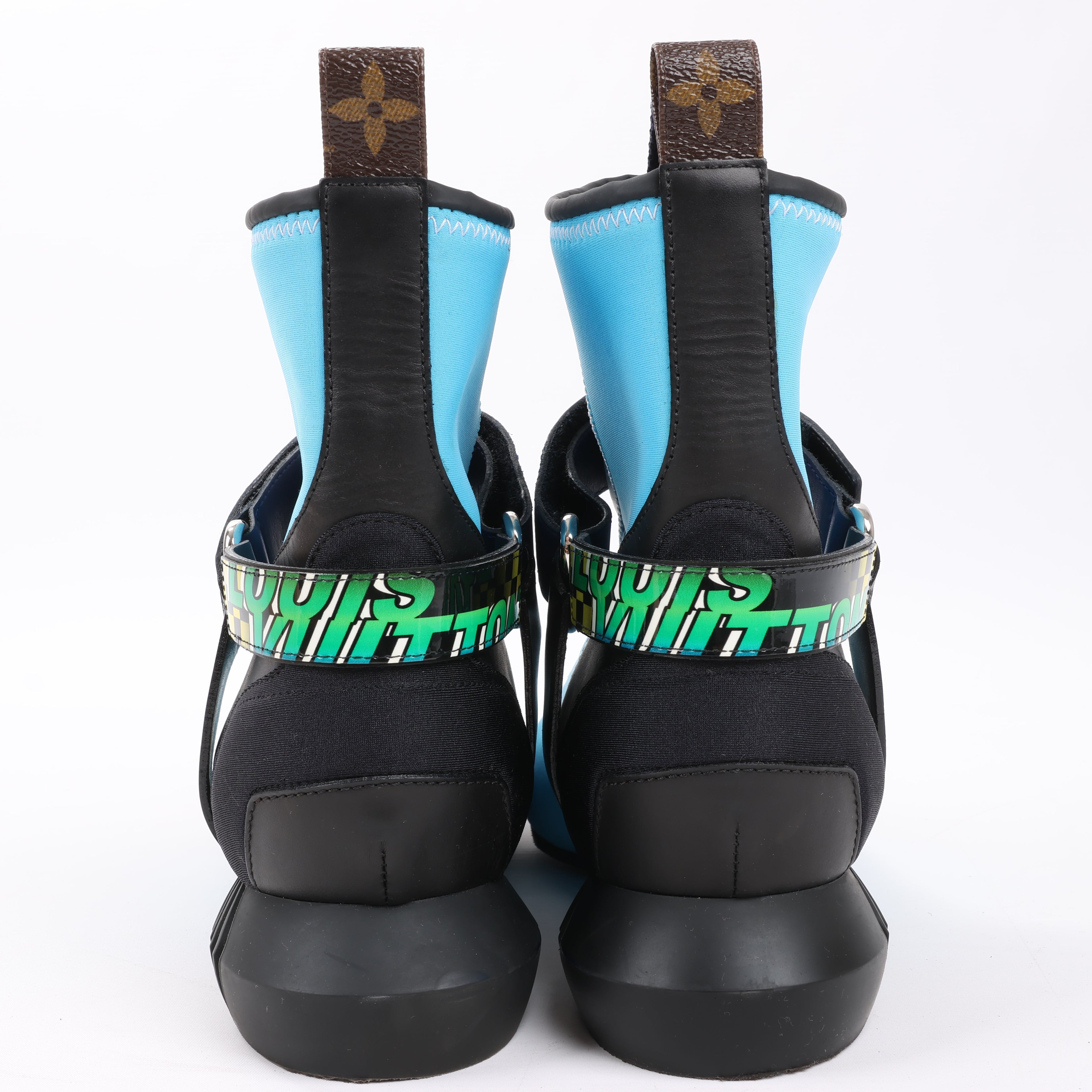 Louis Vuitton Neoprene Deep Sea Ankle Boot in Blue, Size 39 EU