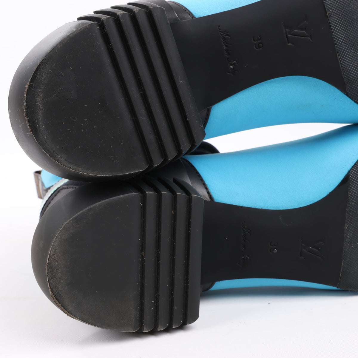 Louis Vuitton Neoprene Deep Sea Ankle Boot in Blue, Size 39 EU