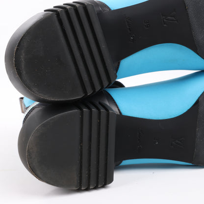 Louis Vuitton Neopren Deep Sea Ankle Boot in Blau, Größe 39 EU