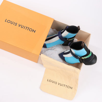 Louis Vuitton Neoprene Deep Sea Ankle Boot in Blue, Size 39 EU