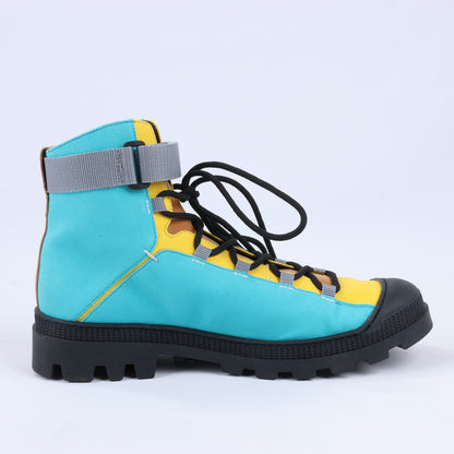 LOEWE Anagram 20SS Canvas & Leather Short Boots 44 EU in Multicolor