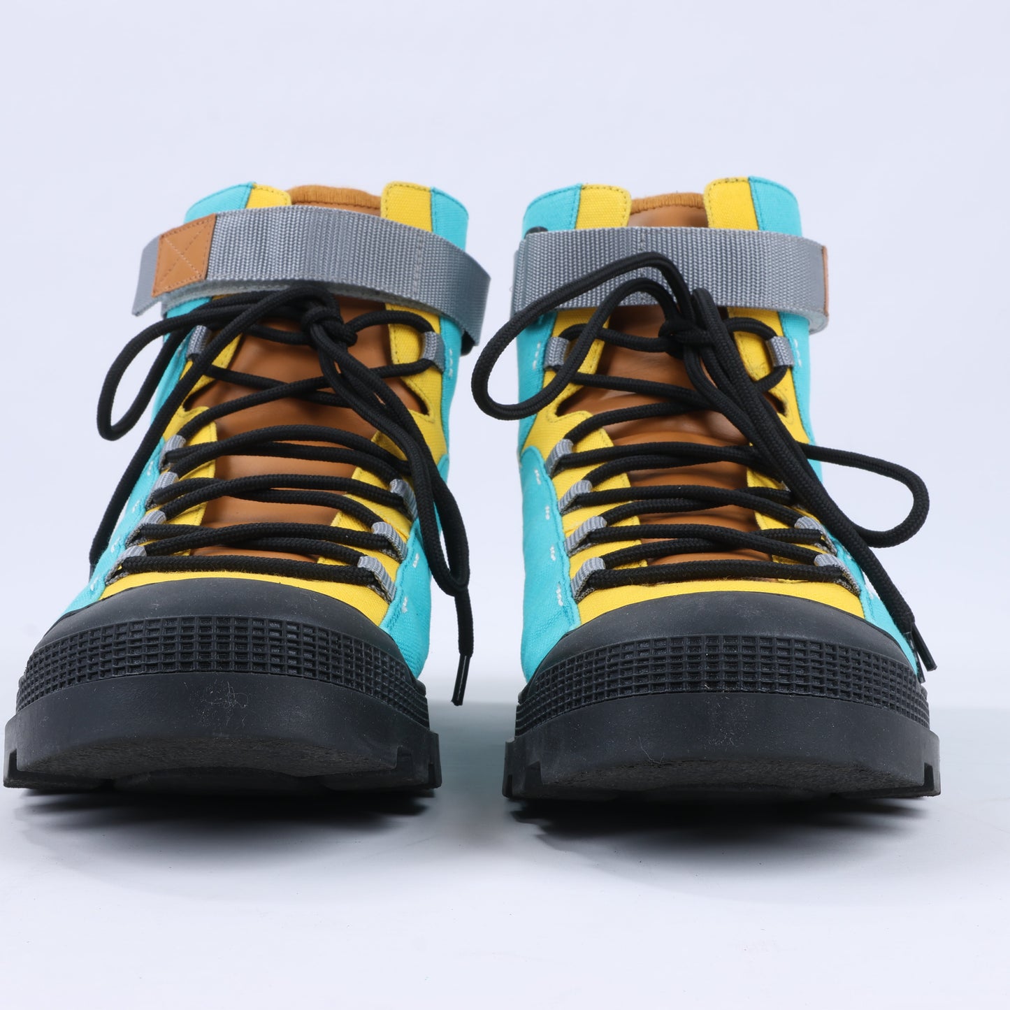 LOEWE Anagram 20SS Canvas & Leather Short Boots 44 EU in Multicolor