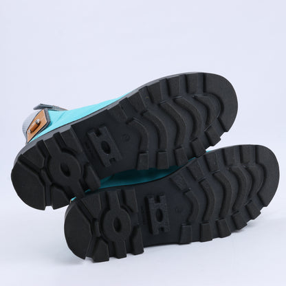 LOEWE Anagram 20SS Canvas & Leather Short Boots 44 EU in Multicolor