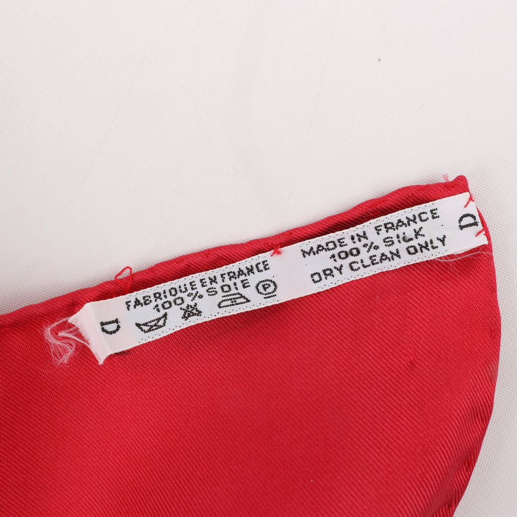 Hermès Carré 90 "L’ENTENTE CORDIALE" Silk handkerchief in Red