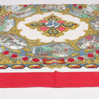 Hermès Carré 90 "L’ENTENTE CORDIALE" Silk handkerchief in Red