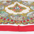 Hermès Carré 90 "L’ENTENTE CORDIALE" Silk handkerchief in Red