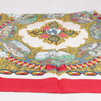 Hermès Carré 90 "L’ENTENTE CORDIALE" Silk handkerchief in Red