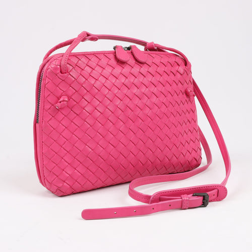 Bolso bandolera Bottega Veneta Intrecciato Nodini en rosa