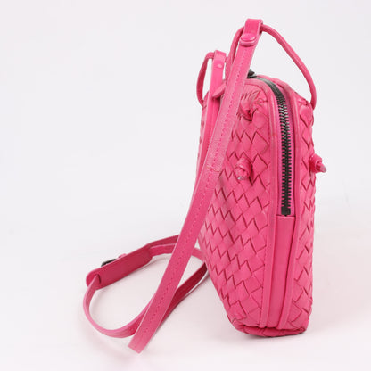Bottega Veneta Intrecciato Nodini Crossbody Bag in Pink
