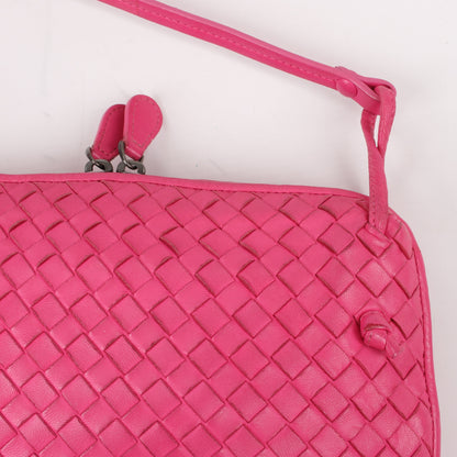 Bottega Veneta Intrecciato Nodini Crossbody Bag in Pink