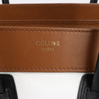 CELINE Luggage Micro Leather Handbag in Tri-color Brown