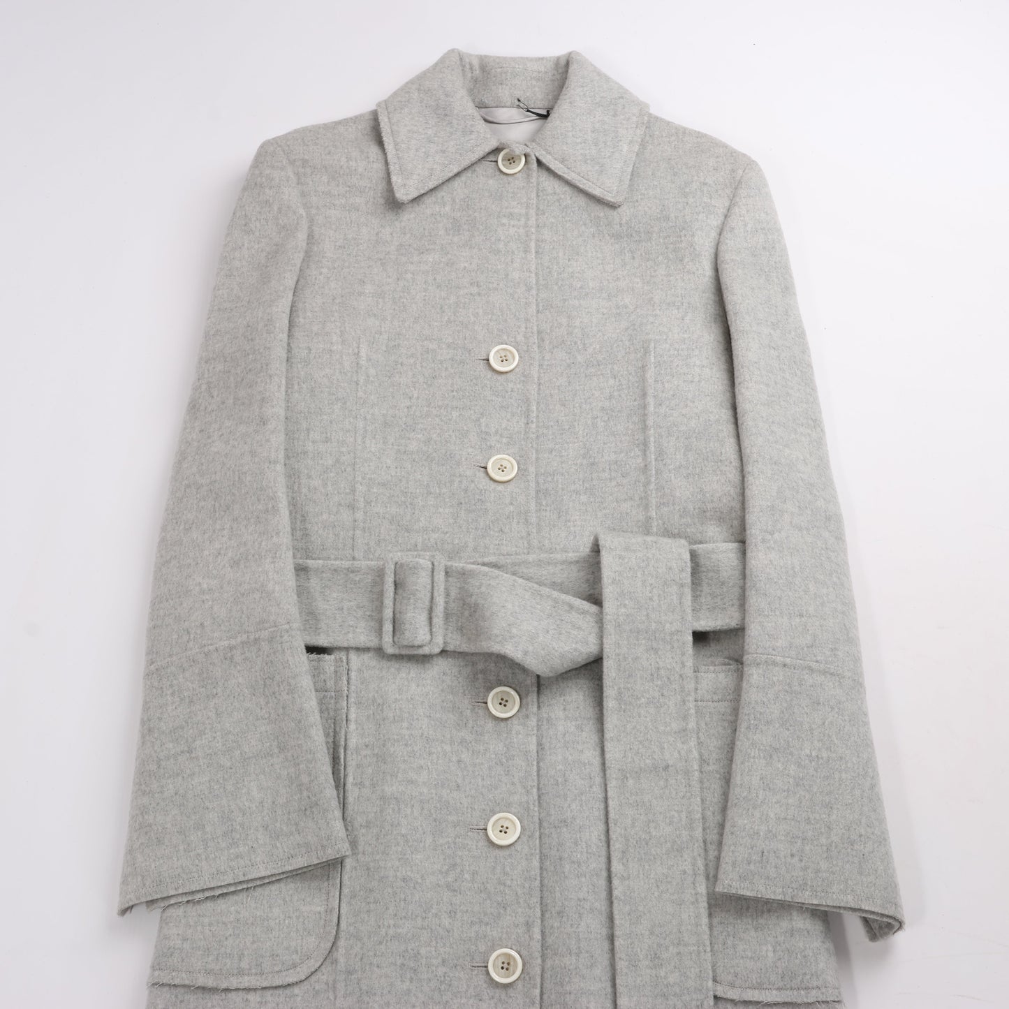 Manteau en laine double face Helmut Lang gris, taille XS