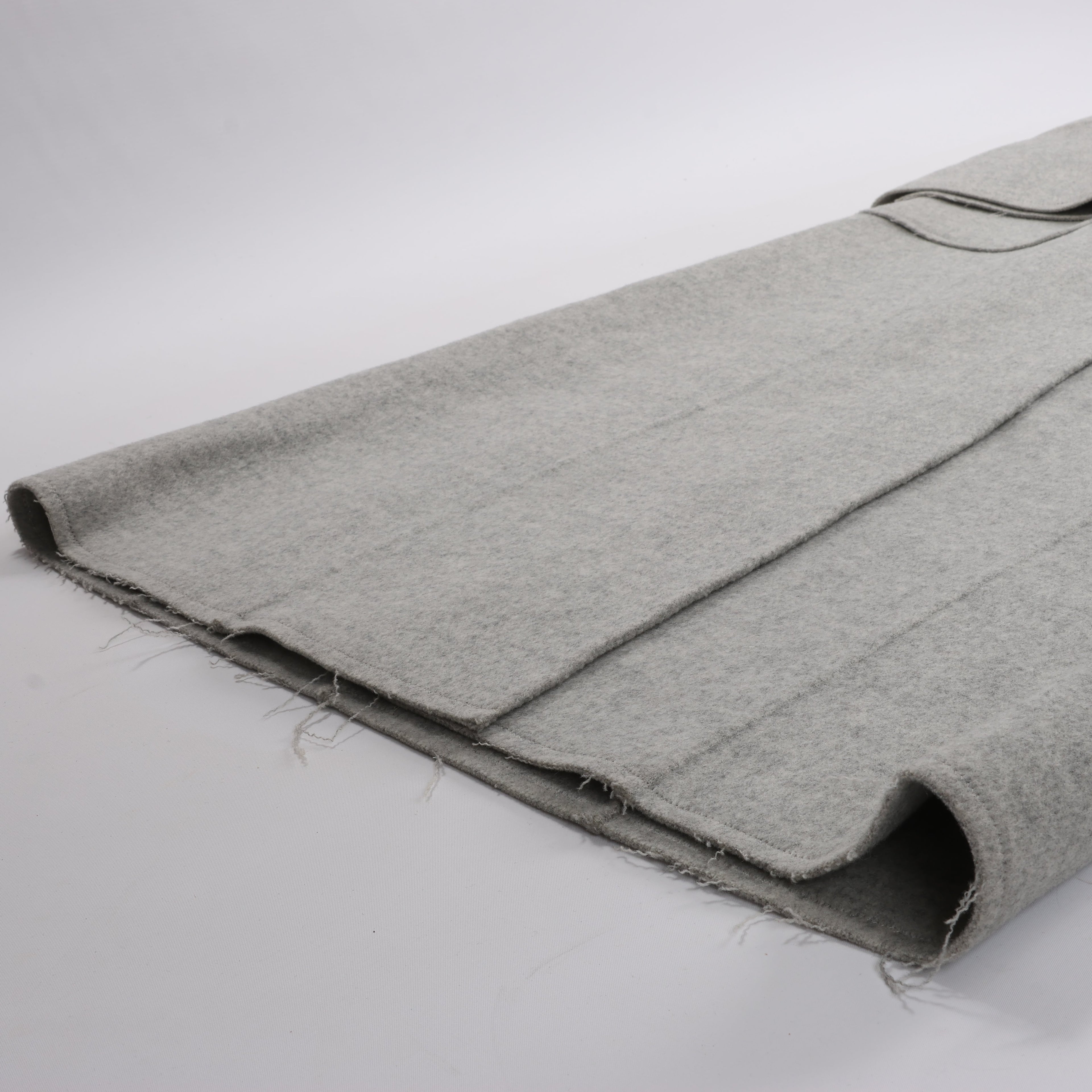 Helmut Lang Double-Face Wool Coat in Grey, Size XS