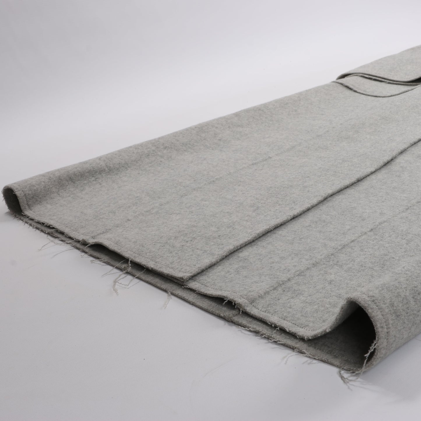 Helmut Lang Doubleface Wollmantel in Grau, Größe XS