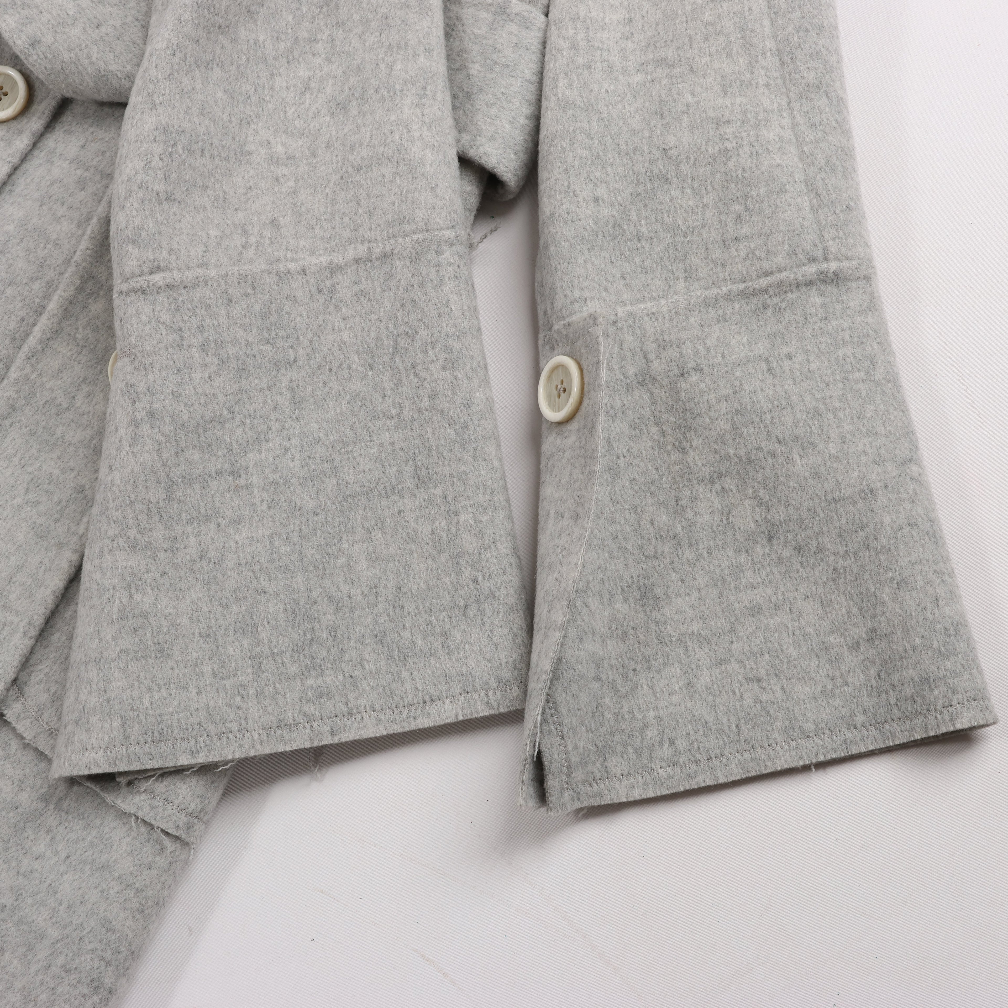 Helmut Lang Double-Face Wool Coat in Grey, Size XS