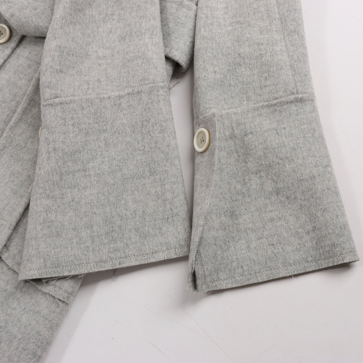 Helmut Lang Double-Face Wool Coat in Grey, Size XS