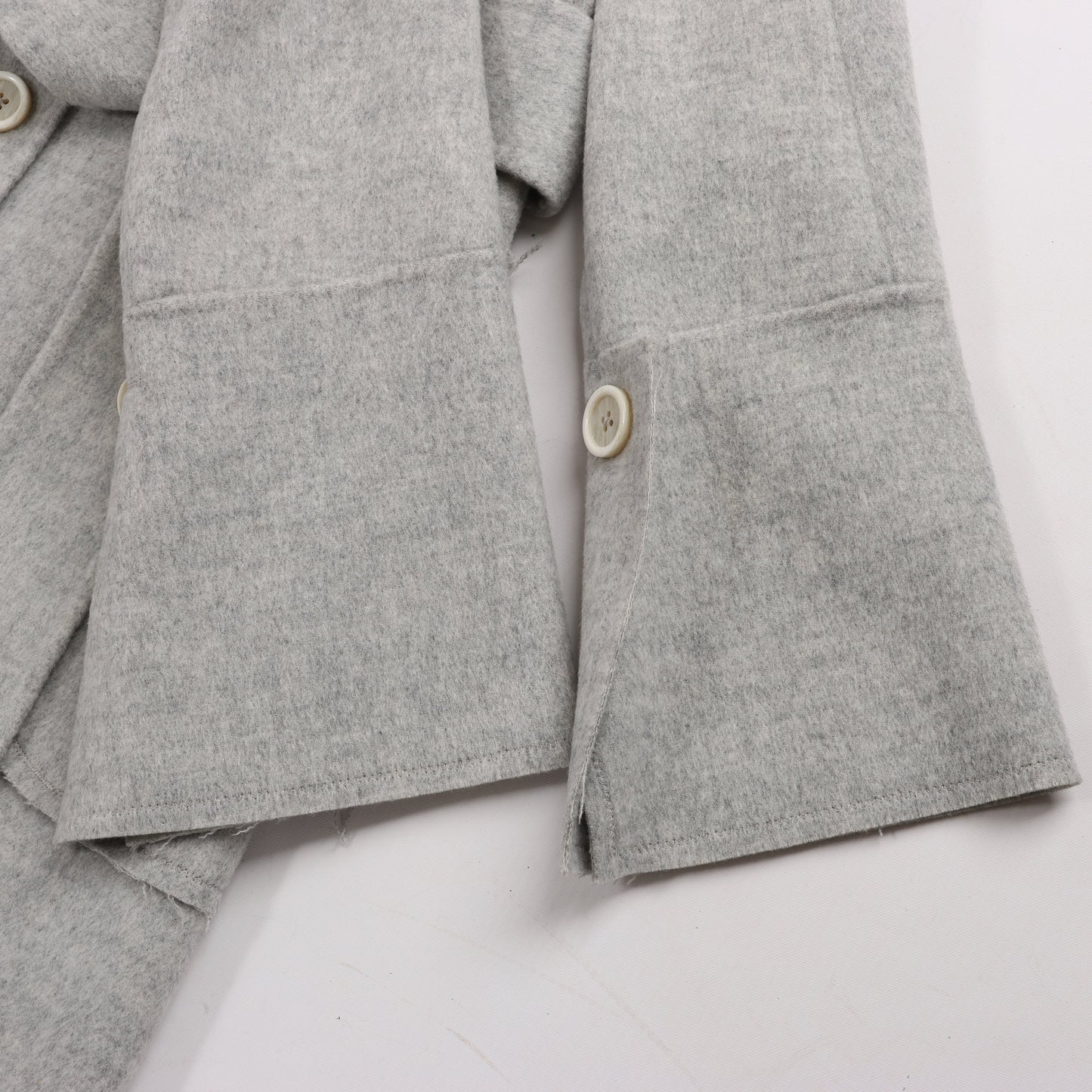 Helmut Lang Double-Face Wool Coat in Grey, Size XS