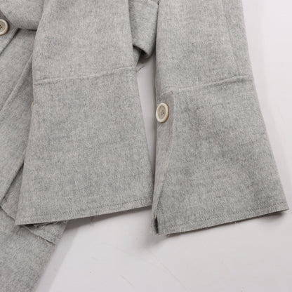 Helmut Lang Doubleface Wollmantel in Grau, Größe XS