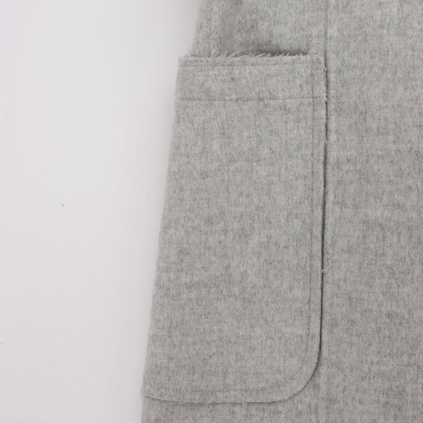 Helmut Lang Double-Face Wool Coat in Grey, Size XS