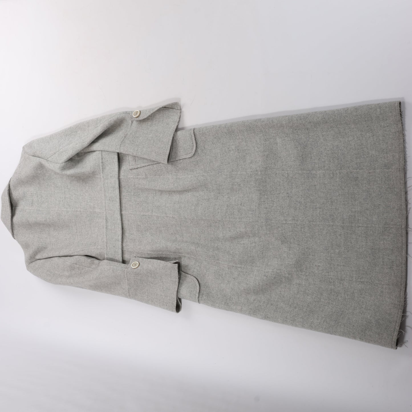 Helmut Lang Double-Face Wool Coat in Grey, Size XS