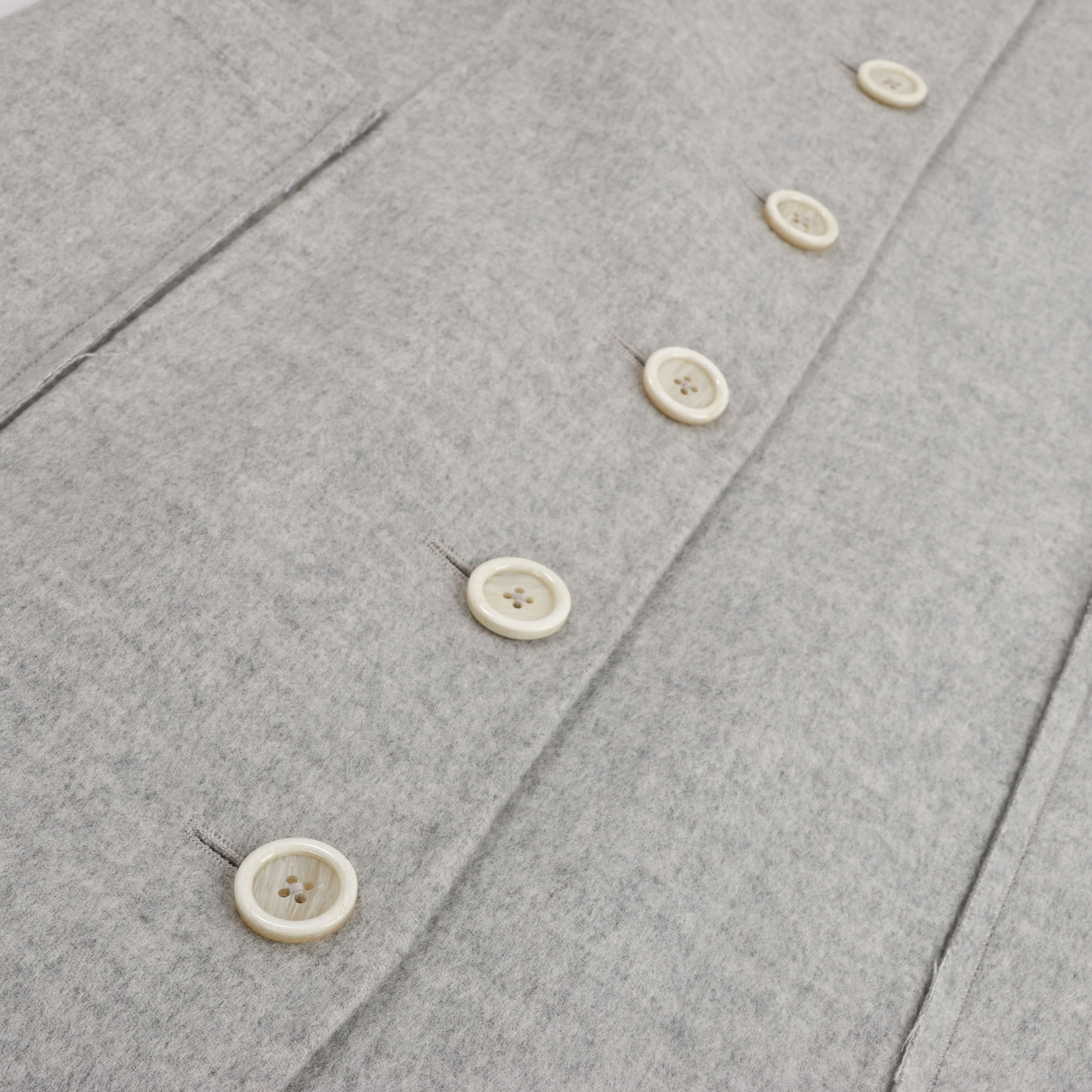 Helmut Lang Double-Face Wool Coat in Grey, Size XS