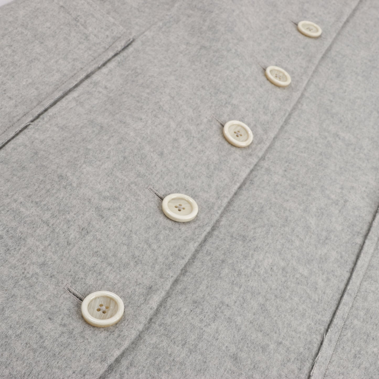 Helmut Lang Doubleface Wollmantel in Grau, Größe XS