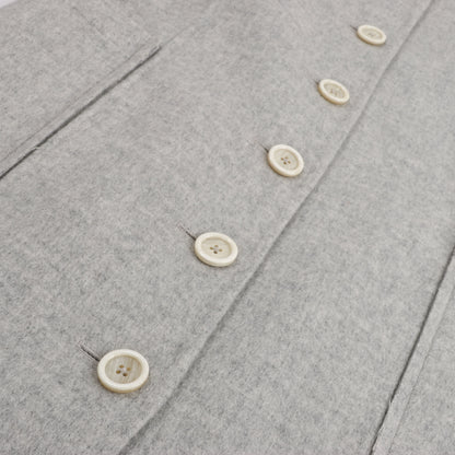Helmut Lang Double-Face Wool Coat in Grey, Size XS