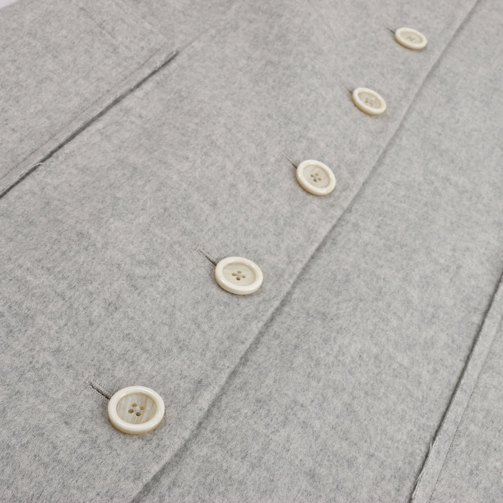 Helmut Lang Double-Face Wool Coat in Grey, Size XS
