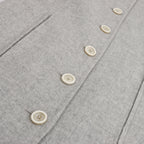Helmut Lang Double-Face Wool Coat in Grey, Size XS