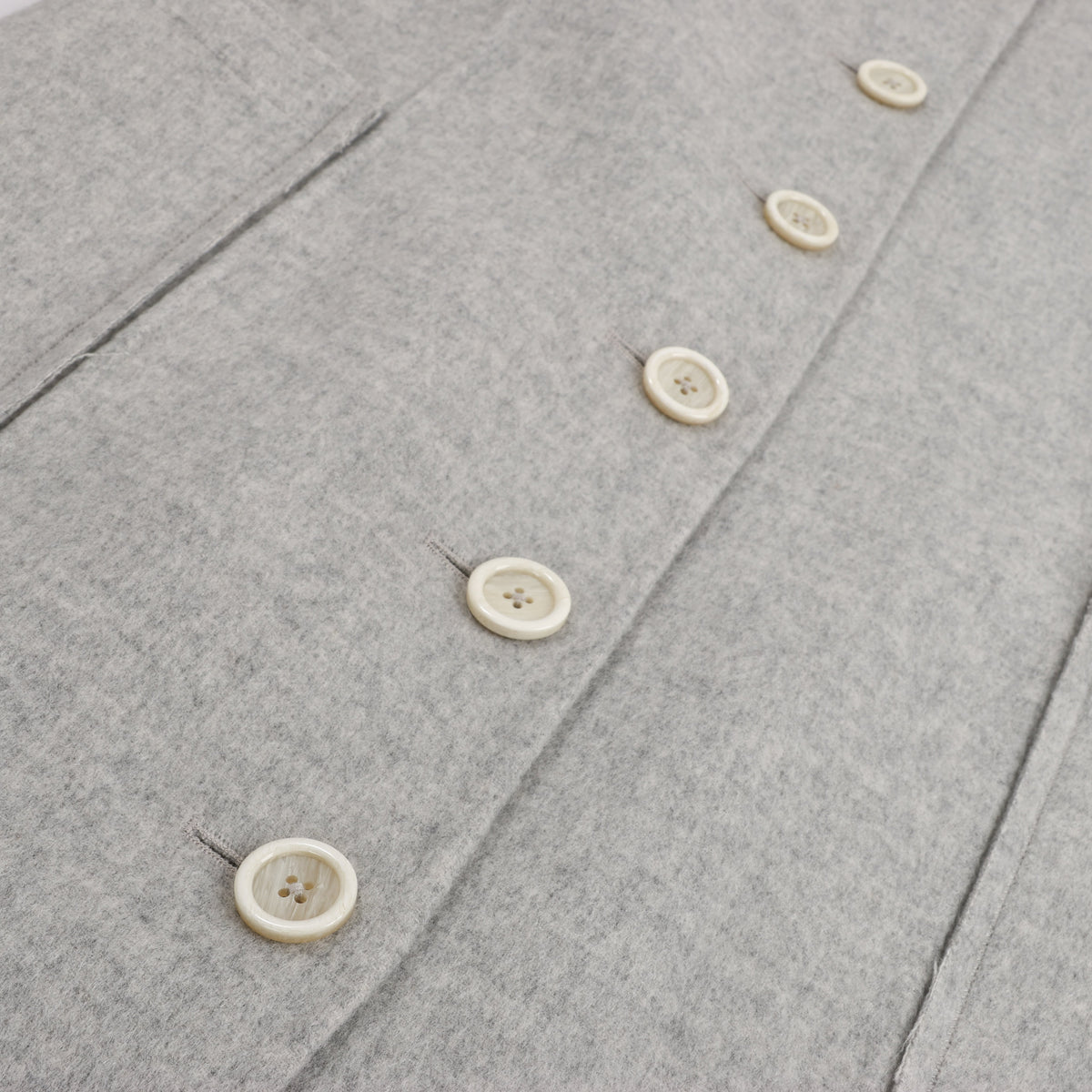 Helmut Lang Double-Face Wool Coat in Grey, Size XS