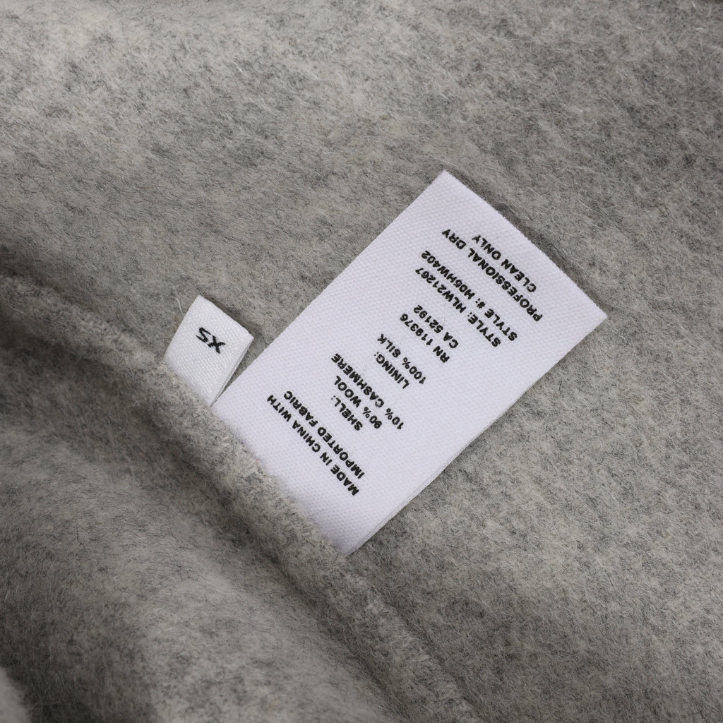 Helmut Lang Double-Face Wool Coat in Grey, Size XS