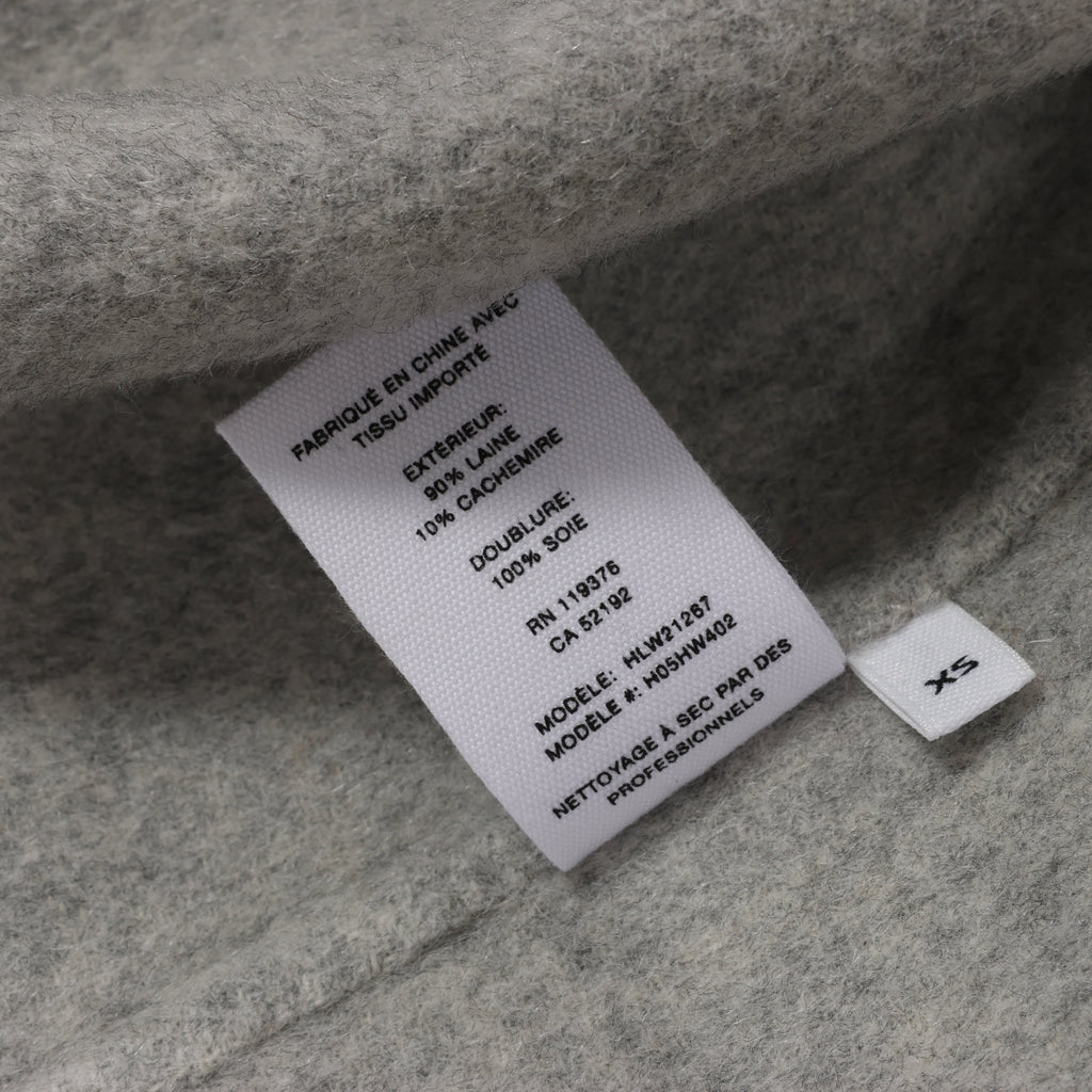 Helmut Lang Double-Face Wool Coat in Grey, Size XS