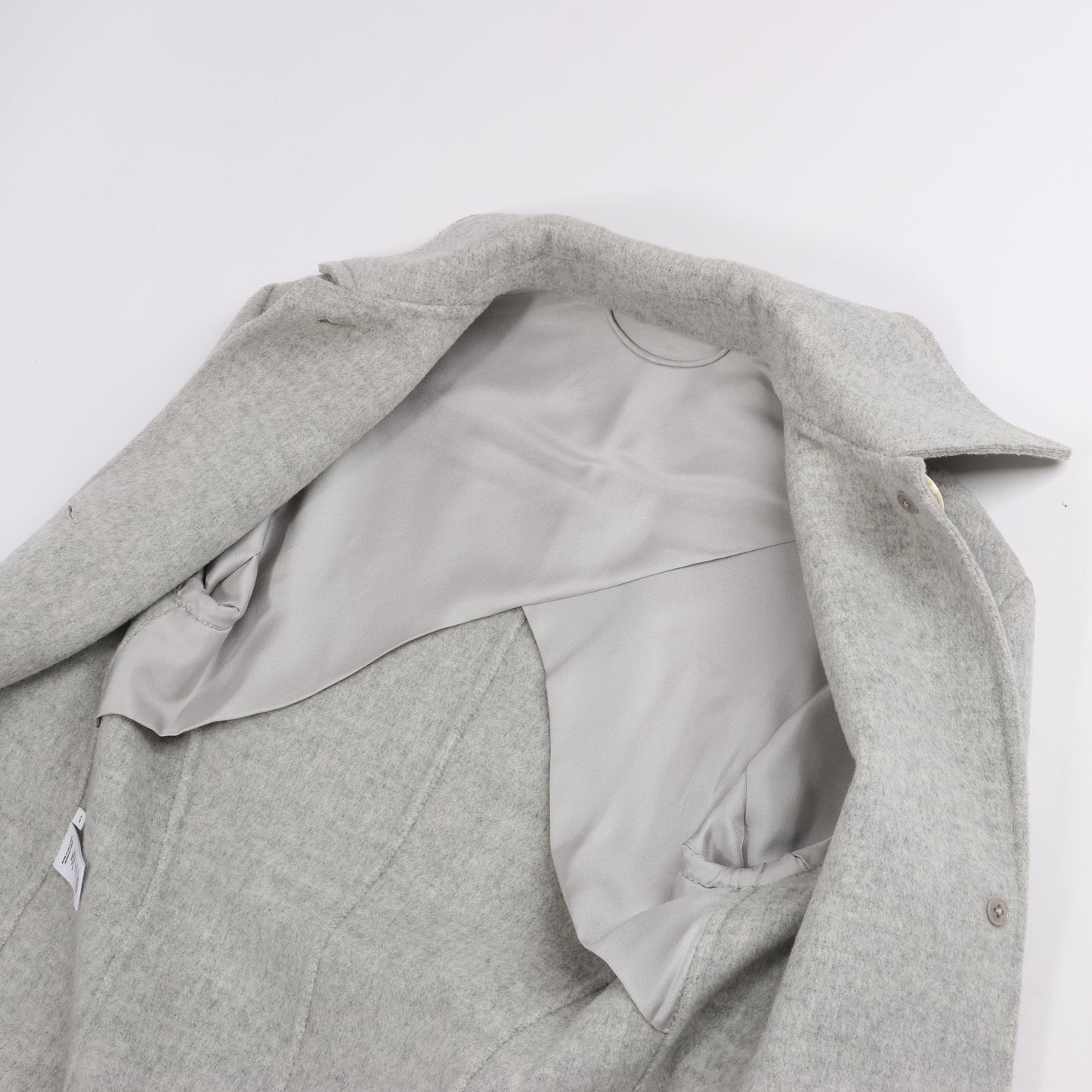 Helmut Lang Double-Face Wool Coat in Grey, Size XS