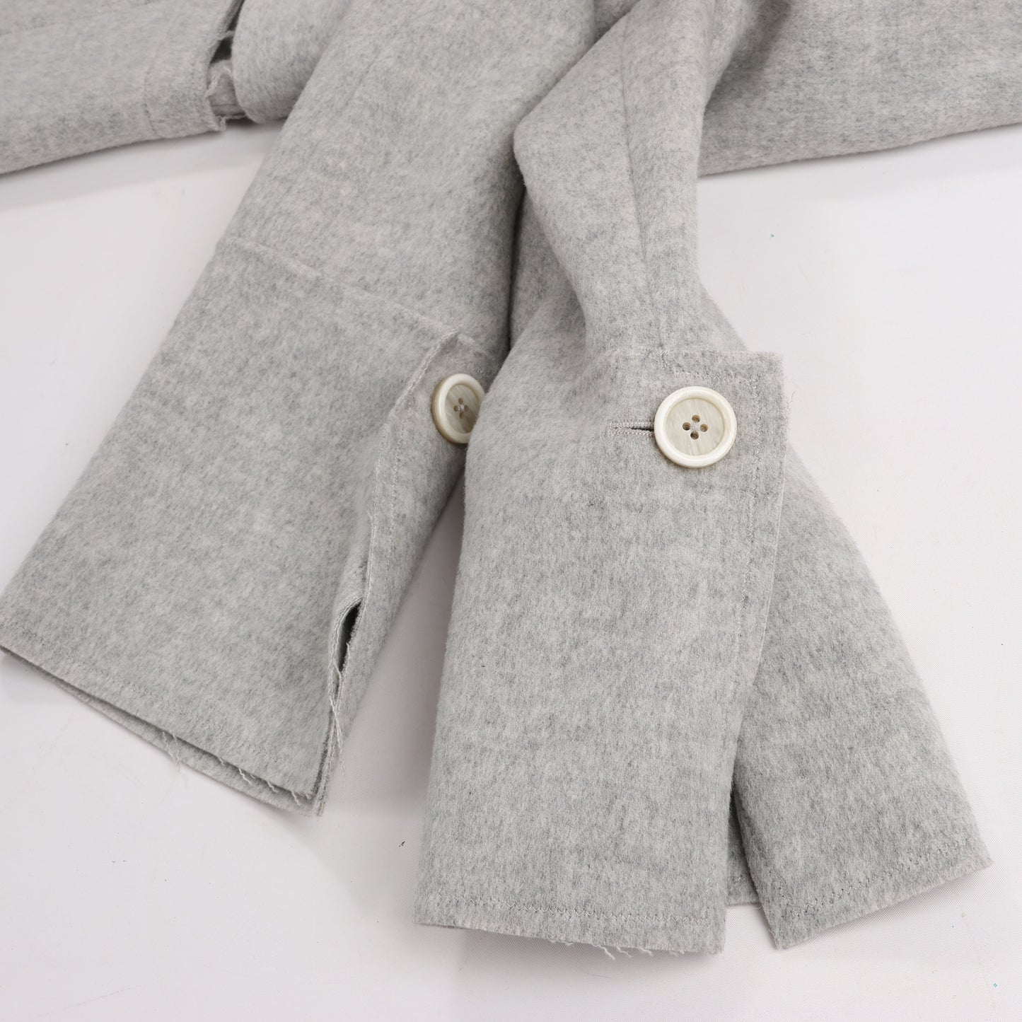 Helmut Lang Double-Face Wool Coat in Grey, Size XS