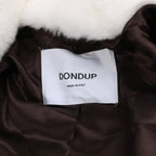 DONDUP Lapin Fur Coat in Brown, Size 42 IT