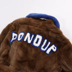 DONDUP Lapin Fur Coat in Brown, Size 42 IT