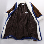 DONDUP Lapin Fur Coat in Brown, Size 42 IT