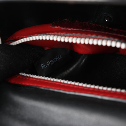 Sac à bandoulière Valentino Rockstud Spike Chain 2 voies, noir et blanc