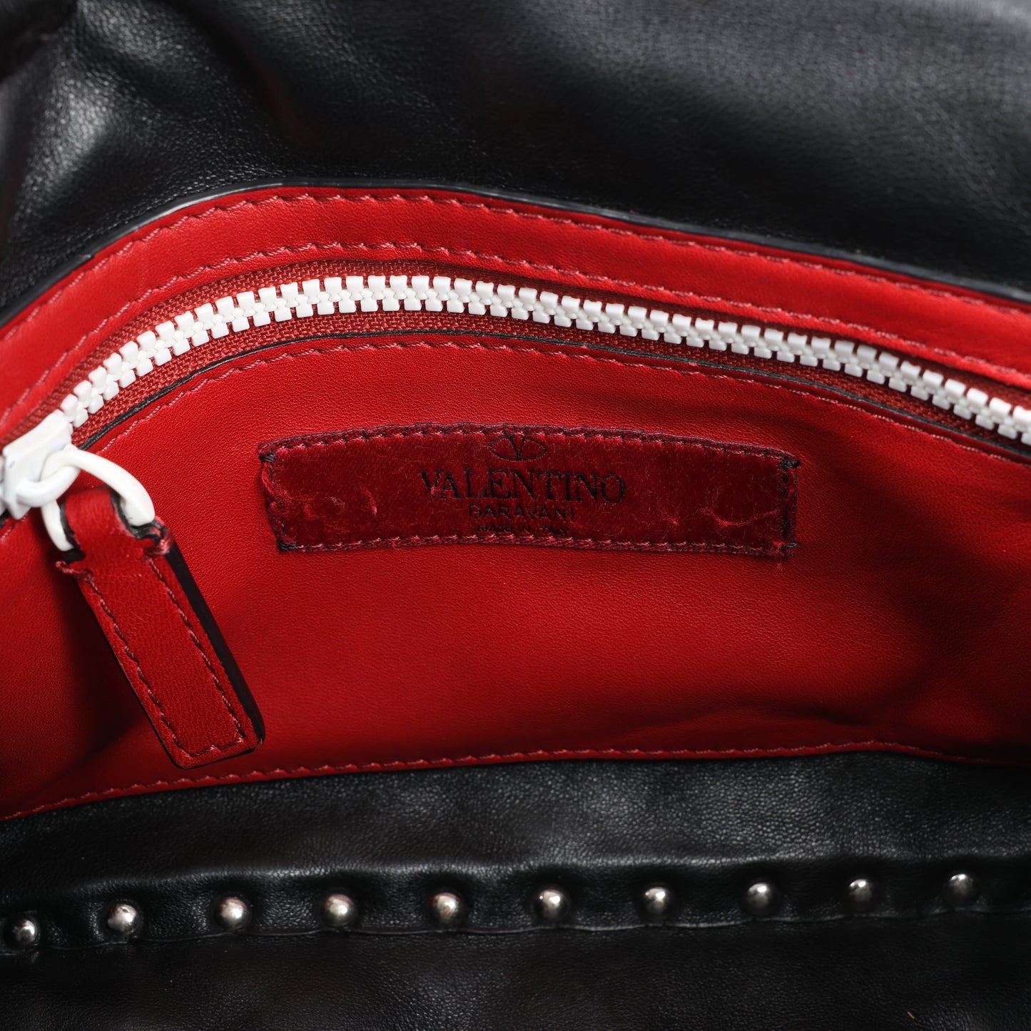 Valentino Rockstud Spike Chain 2Way Shoulder Bag in Black x White