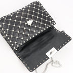 Valentino Rockstud Spike Chain 2Way Shoulder Bag in Black x White