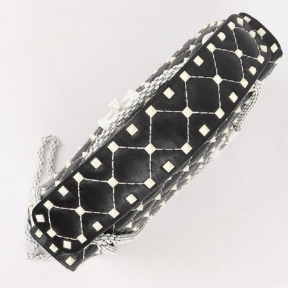 Valentino Rockstud Spike Chain 2Way Shoulder Bag in Black x White