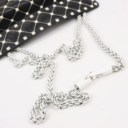 Valentino Rockstud Spike Chain 2Way Shoulder Bag in Black x White