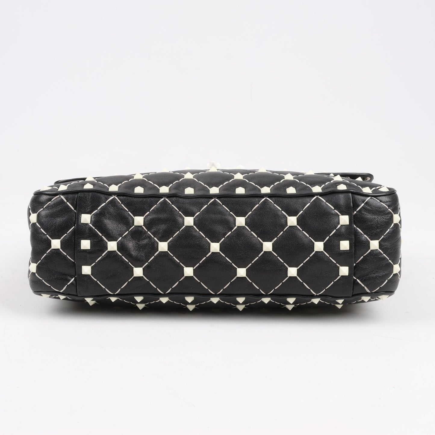 Valentino Rockstud Spike Chain 2Way Shoulder Bag in Black x White